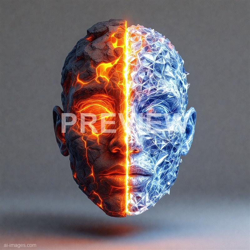 15560 - a-3d-half-molten-half-frozen-face-with-one-side-dripp_250706004609_00001
